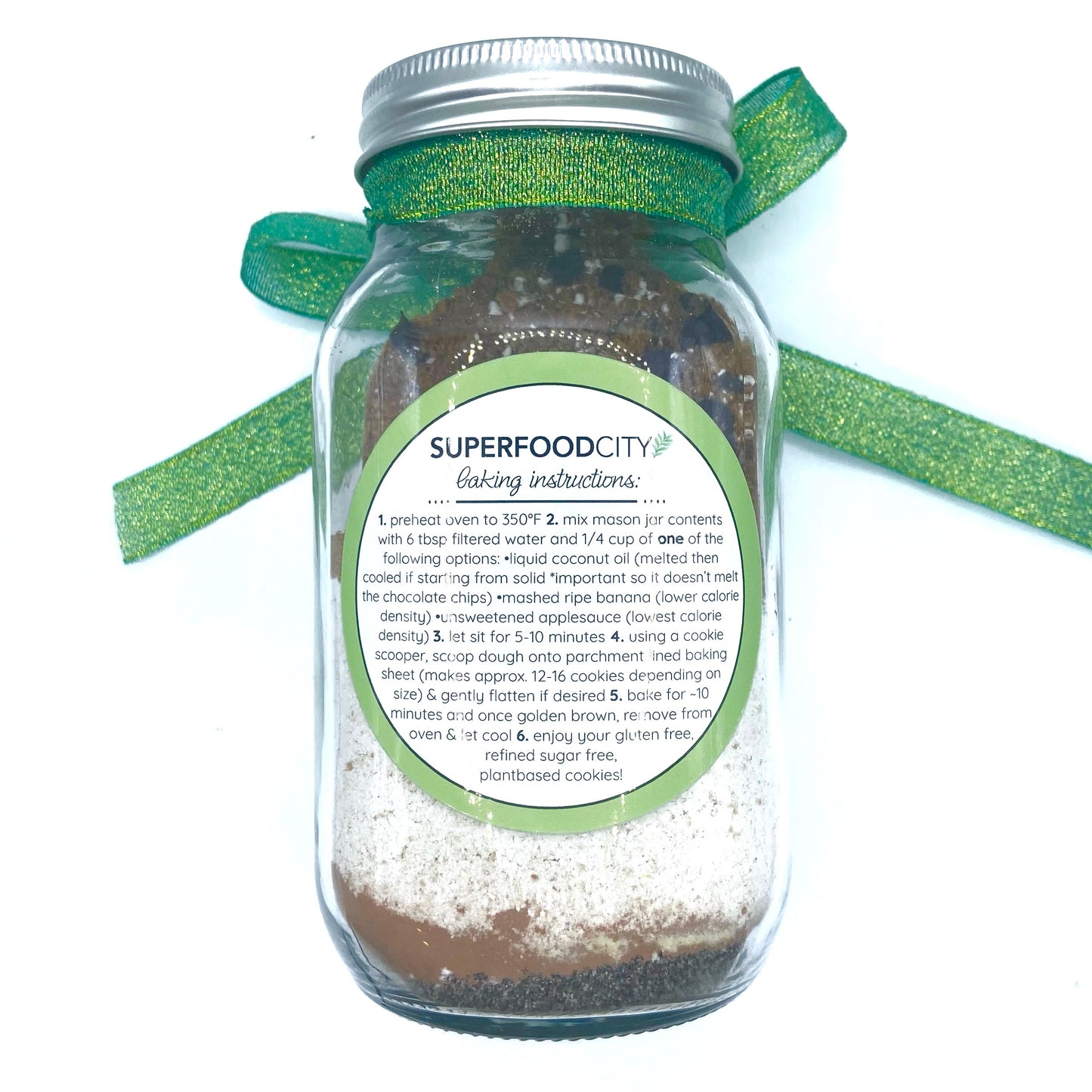 superfood cookies baking mix in mason jar