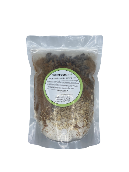 superfood cookies baking mix in plantbased pouch