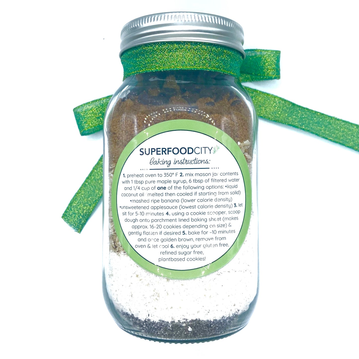 superfood cookies baking mix in mason jar