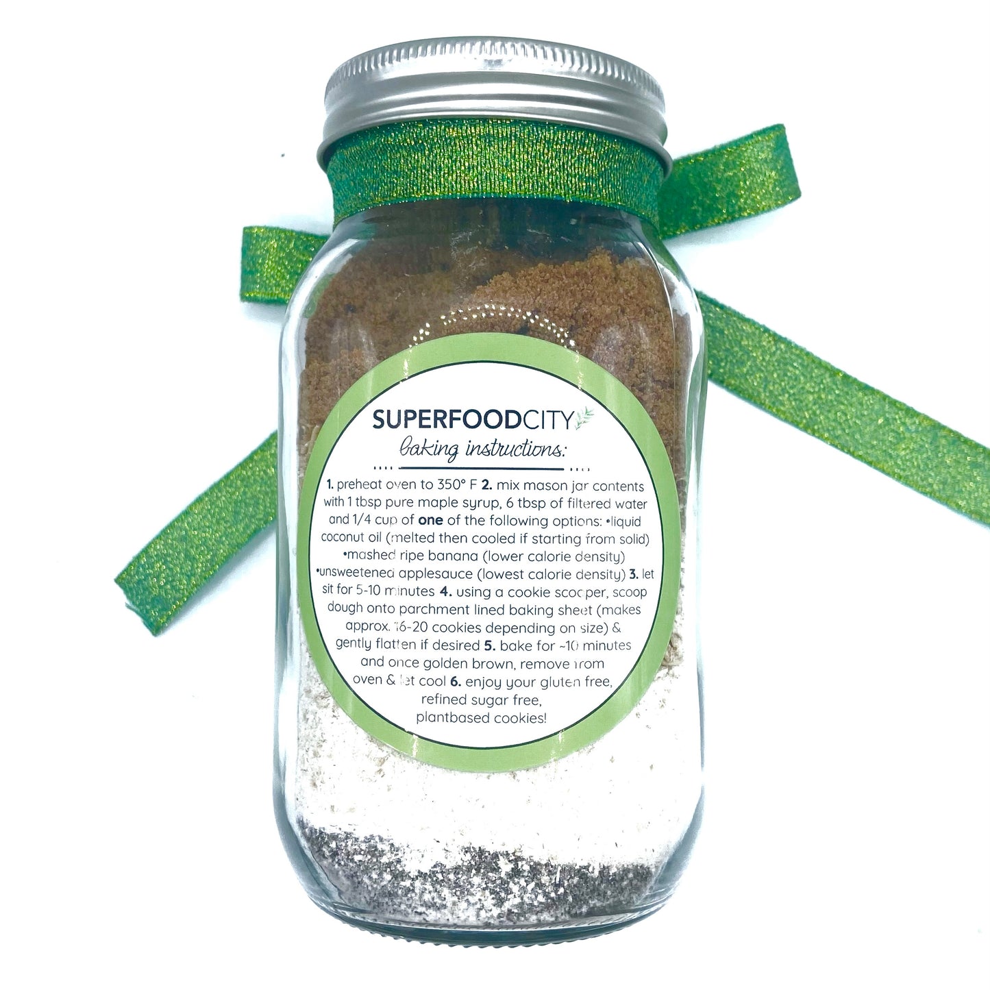 superfood cookies baking mix in mason jar