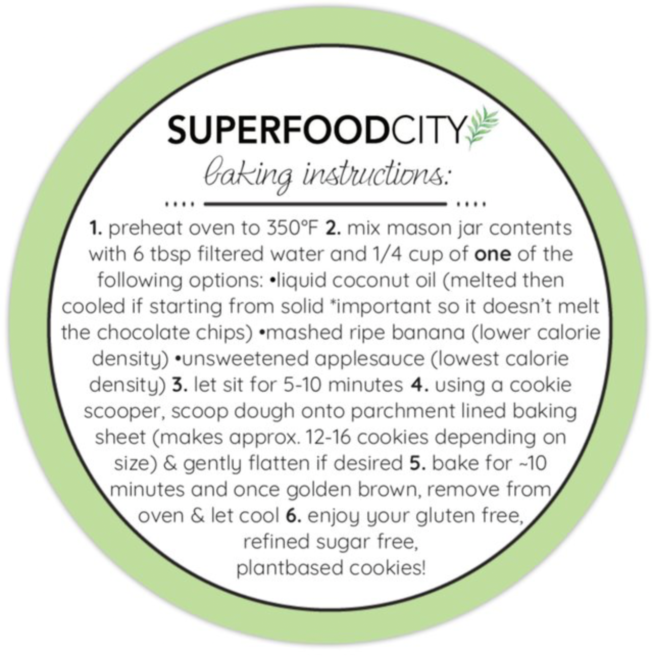 superfood cookies baking mix in plantbased pouch