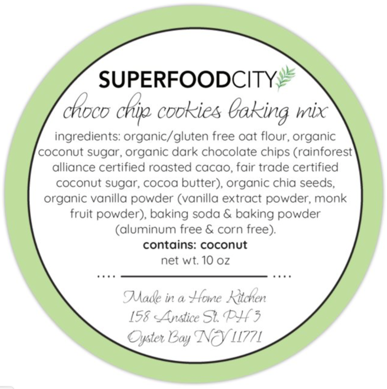 superfood cookies baking mix in plantbased pouch